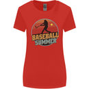Baseball Summer Womens Wider Cut T-Shirt Red