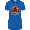 Baseball Summer Womens Wider Cut T-Shirt Royal Blue