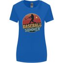 Baseball Summer Womens Wider Cut T-Shirt Royal Blue