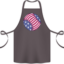 Baseball USA Stars and Stripes American Flag Cotton Apron 100% Organic Dark Grey