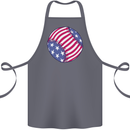 Baseball USA Stars and Stripes American Flag Cotton Apron 100% Organic Steel
