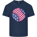 Baseball USA Stars and Stripes American Flag Kids T-Shirt Childrens Navy Blue