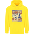 Baseball is My Life Childrens Kids Hoodie Yellow