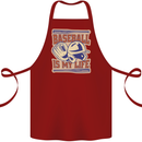 Baseball is My Life Cotton Apron 100% Organic Maroon