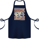 Baseball is My Life Cotton Apron 100% Organic Navy Blue