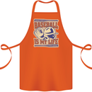 Baseball is My Life Cotton Apron 100% Organic Orange