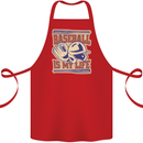Baseball is My Life Cotton Apron 100% Organic Red