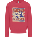 Baseball is My Life Kids Sweatshirt Jumper Heliconia