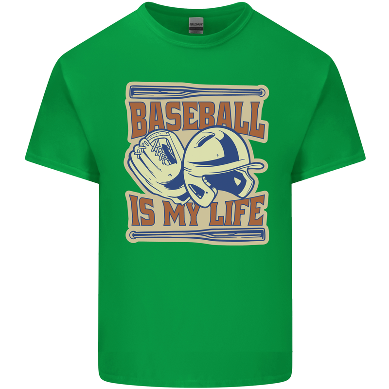 Baseball is My Life Kids T-Shirt Childrens Irish Green