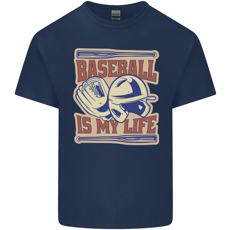 Baseball is My Life Kids T-Shirt Childrens Navy Blue