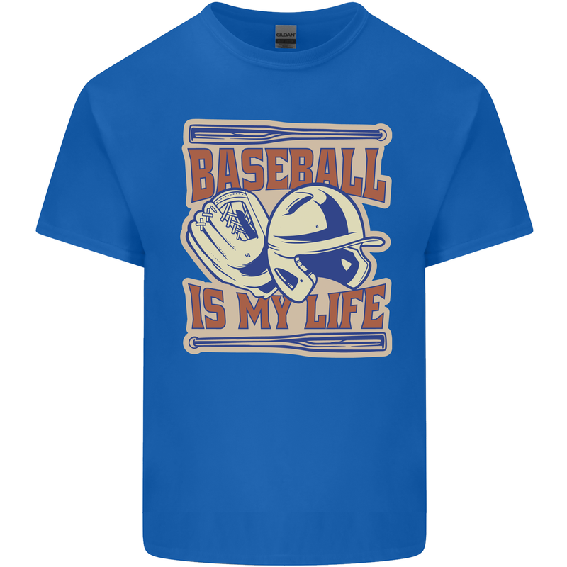 Baseball is My Life Kids T-Shirt Childrens Royal Blue