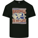 Baseball is My Life Mens Cotton T-Shirt Tee Top Black