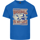 Baseball is My Life Mens Cotton T-Shirt Tee Top Royal Blue