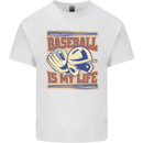 Baseball is My Life Mens Cotton T-Shirt Tee Top White