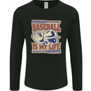 Baseball is My Life Mens Long Sleeve T-Shirt Black