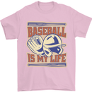 Baseball is My Life Mens T-Shirt 100% Cotton Light Pink