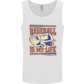 Baseball is My Life Mens Vest Tank Top White