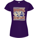 Baseball is My Life Womens Petite Cut T-Shirt Purple