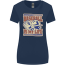 Baseball is My Life Womens Wider Cut T-Shirt Navy Blue