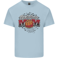 Basketball Mum Mom Mens Cotton T-Shirt Tee Top Light Blue