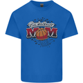 Basketball Mum Mom Mens Cotton T-Shirt Tee Top Royal Blue