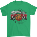 Basketball Mum Mom Mens T-Shirt 100% Cotton Irish Green