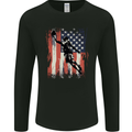 Basketball Player Flag USA America Mens Long Sleeve T-Shirt Black