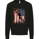 Basketball Player Flag USA America Mens Sweatshirt Jumper Black