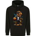 Basketball T-Rex Dinosaur Childrens Kids Hoodie Black