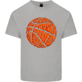 Basketball Word Art Kids T-Shirt Childrens Sports Grey