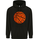 Basketball Word Art Mens 80% Cotton Hoodie Black