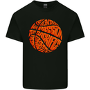 Basketball Word Art Mens Cotton T-Shirt Tee Top Black
