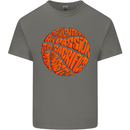 Basketball Word Art Mens Cotton T-Shirt Tee Top Charcoal