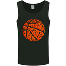 Basketball Word Art Mens Vest Tank Top Black