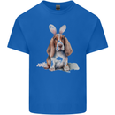 Basset Hound Easter Bunny Dog Mens Cotton T-Shirt Tee Top Royal Blue