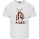 Basset Hound Easter Bunny Dog Mens Cotton T-Shirt Tee Top White