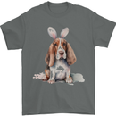 Basset Hound Easter Bunny Dog Mens T-Shirt 100% Cotton Charcoal