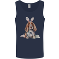 Basset Hound Easter Bunny Dog Mens Vest Tank Top Navy Blue