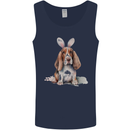 Basset Hound Easter Bunny Dog Mens Vest Tank Top Navy Blue