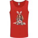 Basset Hound Easter Bunny Dog Mens Vest Tank Top Red