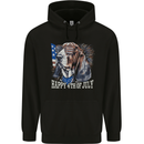 Bassett Hound 4th of July Independence Day Childrens Kids Hoodie Black