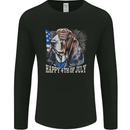 Bassett Hound 4th of July Independence Day Mens Long Sleeve T-Shirt Black