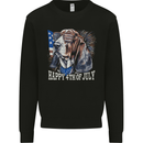 Bassett Hound 4th of July Independence Day Mens Sweatshirt Jumper Black