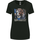 Bassett Hound 4th of July Independence Day Womens Wider Cut T-Shirt Black