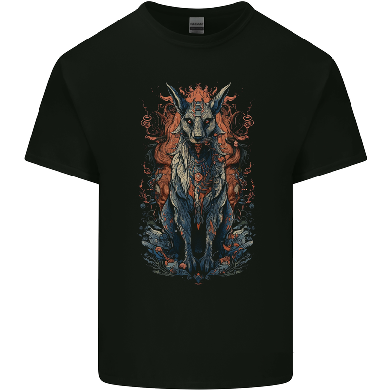 Bastet Egyptian God Fantasy Mens Cotton T-Shirt Tee Top Black