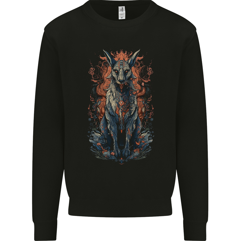Bastet Egyptian God Fantasy Mens Sweatshirt Jumper Black