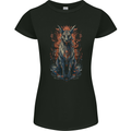 Bastet Egyptian God Fantasy Womens Petite Cut T-Shirt Black