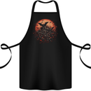 Bat Apocalypse Red Moon Halloween Cotton Apron 100% Organic Black