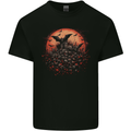 Bat Apocalypse Red Moon Halloween Kids T-Shirt Childrens Black