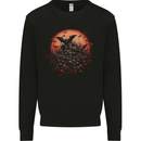 Bat Apocalypse Red Moon Halloween Mens Sweatshirt Jumper Black